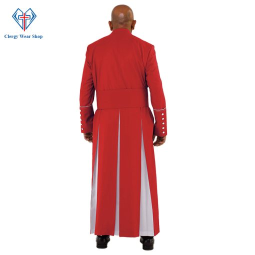 Sacred Red Clergy Robe with White Trim