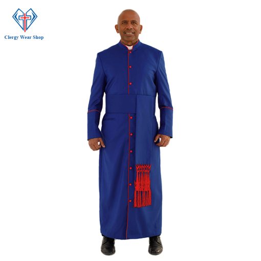 Blessed Style Clergy Robe with Red Trim - Clergy Wear Shop ™