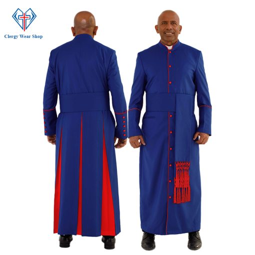 Blessed Style Clergy Robe with Red Trim - Clergy Wear Shop ™