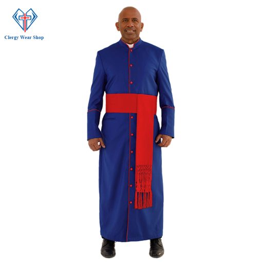 Blessed Style Clergy Robe with Red Trim - Clergy Wear Shop ™