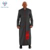 Holy Black Clergy Robe with Red Trim