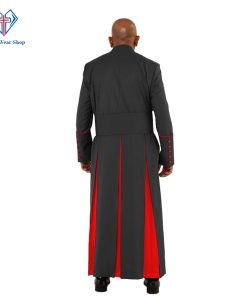 Holy Black Clergy Robe with Red Trim