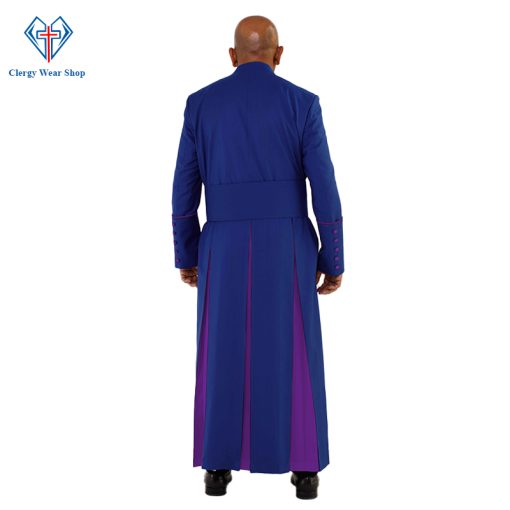 Royal Blue Clergy Robe with Roman Purple Trim