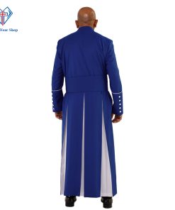 Royal Blue Clergy Robe with White Trim