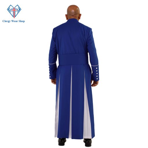 Royal Blue Clergy Robe with White Trim