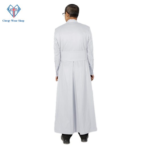 White Clerical Cassock for Religious Services