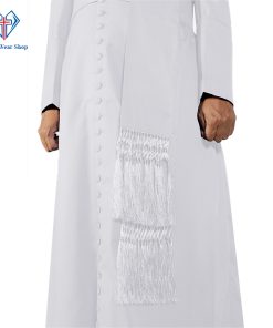 White Clerical Cassock for Religious Services