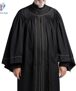 Black Pulpit Robe for Pastor