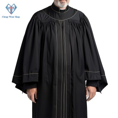 Black Pulpit Robe for Pastor