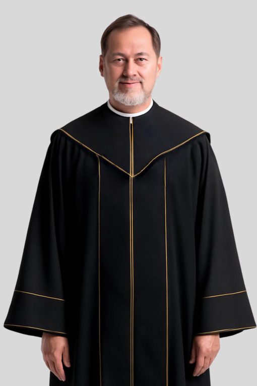 Men's Black Pulpit Robe