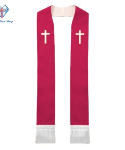 Red Purple Pastor Stole for Worship