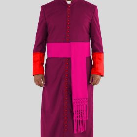 Protonotary Apostolic Cassock with Honor Trim and Satin Accents