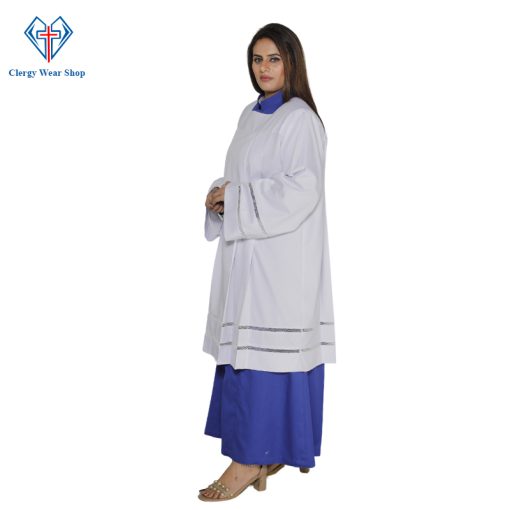Clergy Surplice with Lace Trim