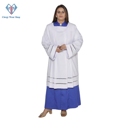 Clergy Surplice with Lace Trim