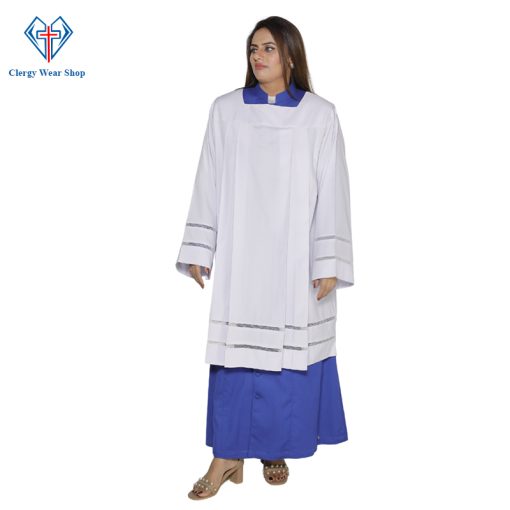 Clergy Surplice with Lace Trim