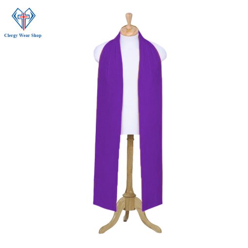 Clergy Tippet Roman Purple for Bishop – Preaching Scarf