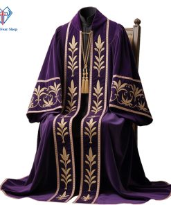 Embroidered Purple Clergy Robe