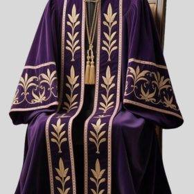 Embroidered Purple Clergy Robe