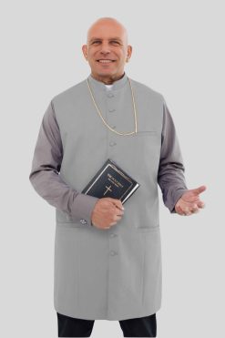 Long Gray Clergy Vest