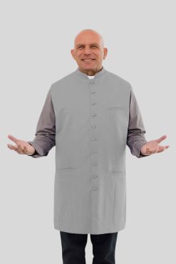 Long Gray Clergy Vest
