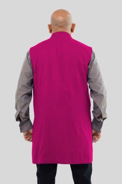 Long Red Purple Clergy Vest