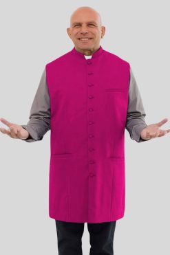 Long Red Purple Clergy Vest