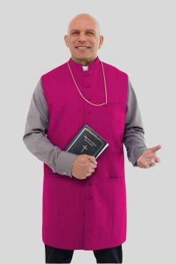 Long Red Purple Clergy Vest