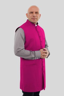 Long Red Purple Clergy Vest