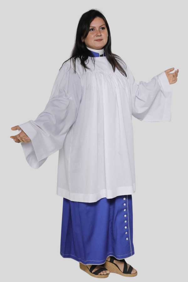 Plain White Clergy Surplice
