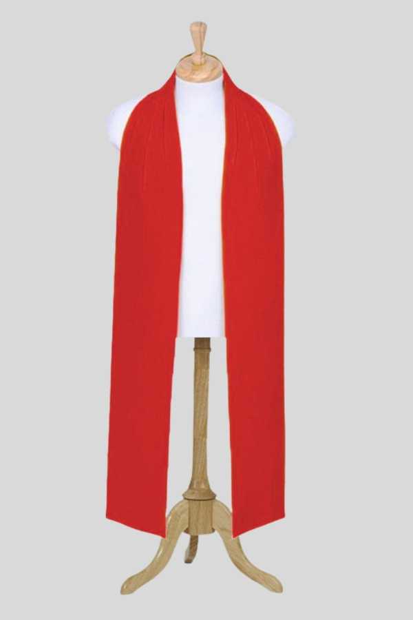 Red Clergy Tippet for Bishops and Senior Clergy
