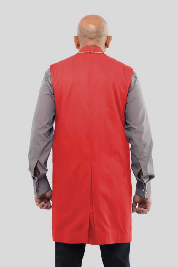 Red Long Clergy Vest