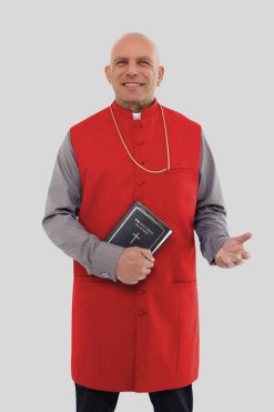 Red Long Clergy Vest