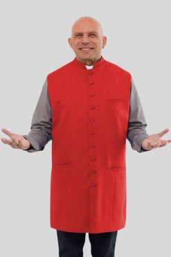 Red Long Clergy Vest