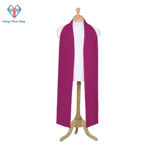 Red Purple Clergy Tippet for Senior Bishops