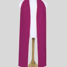 Red Purple Clergy Tippet for Senior Church Bishops
