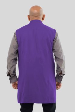 Roman Purple Long Clergy Vest