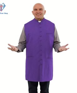 Roman Purple Long Clergy Vest