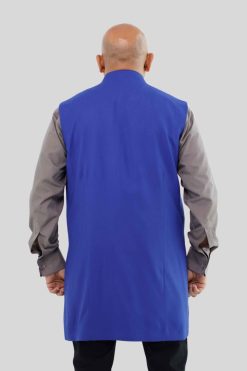 Royal Blue Long Clergy Vest