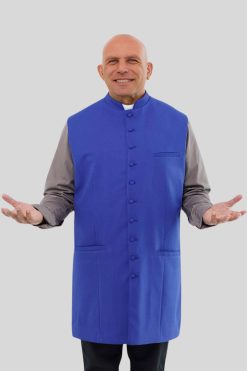 Royal Blue Long Clergy Vest