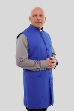 Royal Blue Long Clergy Vest