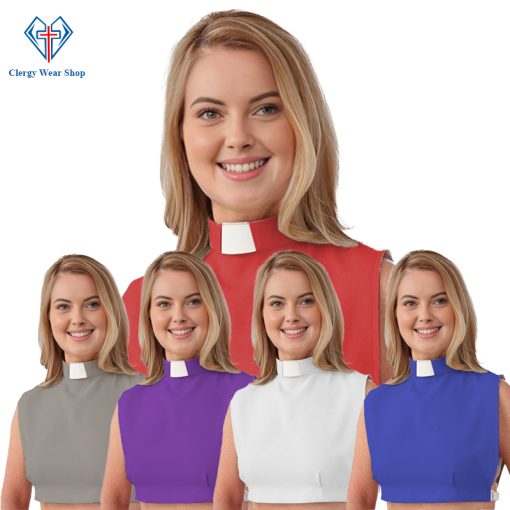 Women's Tab Collar Clergy Bib Black