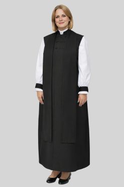3-Stripe Black Women’s Clerical Chimere