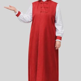 3-Stripe Red Women’s Clerical Chimere