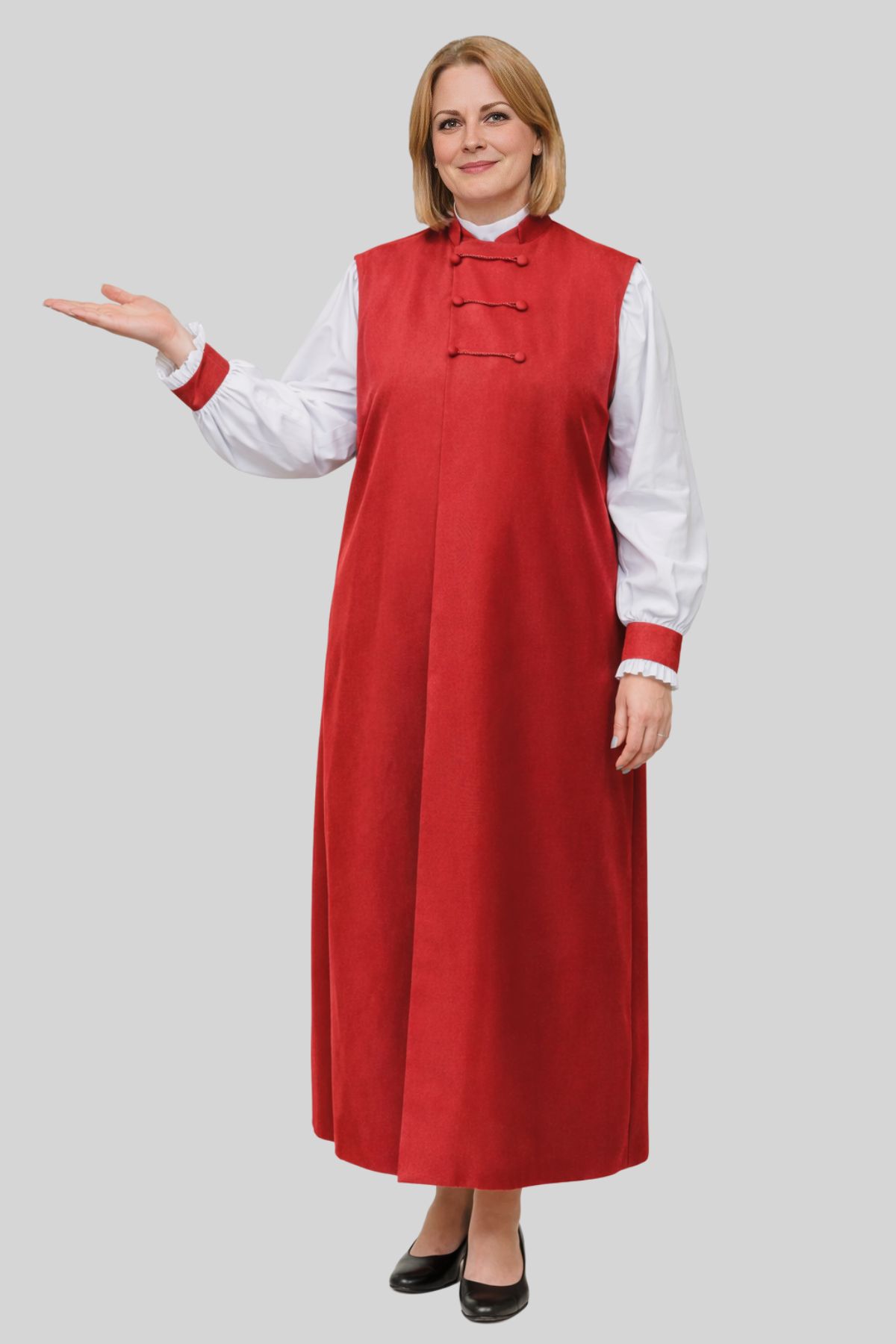 3-Stripe Red Women’s Clerical Chimere. 3-Stripe Red Women’s Clerical Chimere
