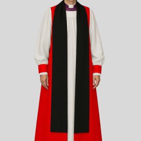 Graceful Women’s Red Clergy Chimere with Traditional Tippet