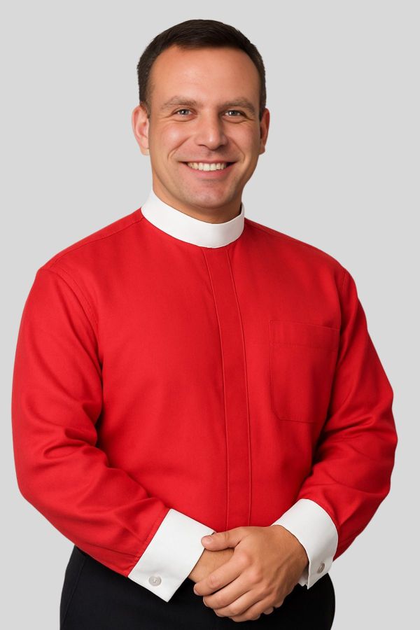 Holy Clergy's Full Collar Clergy Shirt with French Cuff