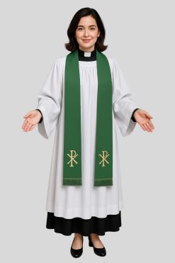 White Surplice & Green Stole