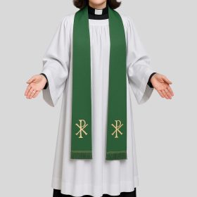 White Surplice and Embroidered Stole for Female Clergy