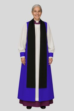 Women’s Blue Clergy Chimere with Black Tippet
