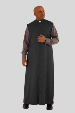 Black Sleeveless Clergy Robe for Ministers and Preachers